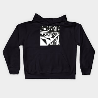 Akira futurism black and white Kids Hoodie